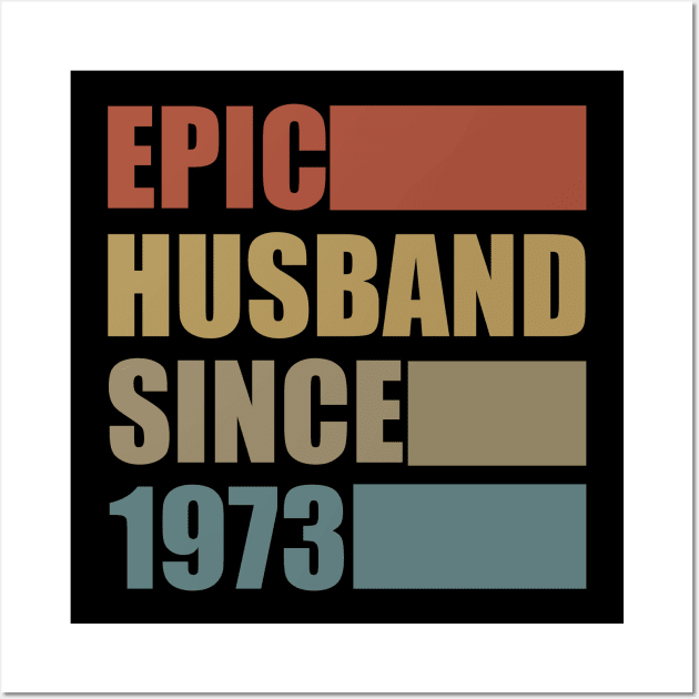 Vintage Epic Husband Since 1973 Wall Art by Bunzaji